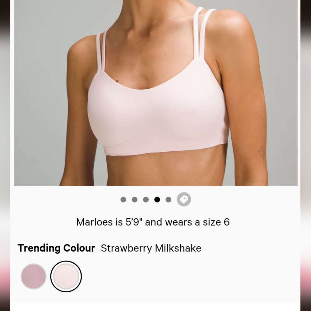 Lululemon Like a Cloud Light Support Bra B/C Cup Strawberry Milkshake